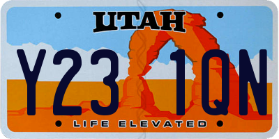 UT license plate Y231QN