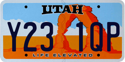 UT license plate Y231QP