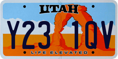 UT license plate Y231QV