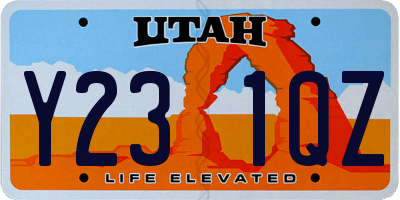 UT license plate Y231QZ