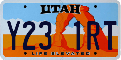 UT license plate Y231RT