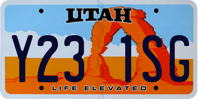 UT license plate Y231SG