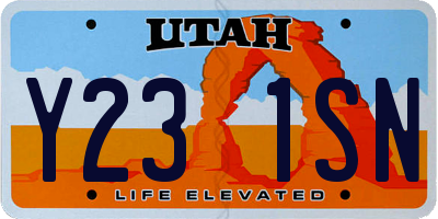 UT license plate Y231SN