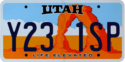 UT license plate Y231SP