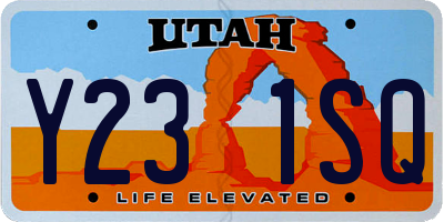UT license plate Y231SQ