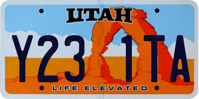 UT license plate Y231TA
