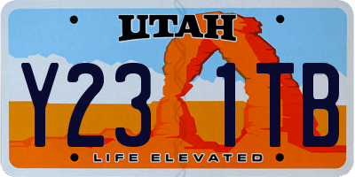 UT license plate Y231TB