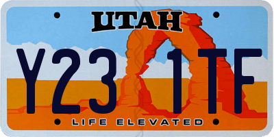 UT license plate Y231TF