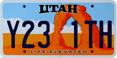 UT license plate Y231TH
