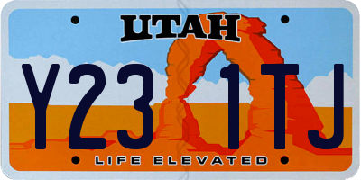 UT license plate Y231TJ