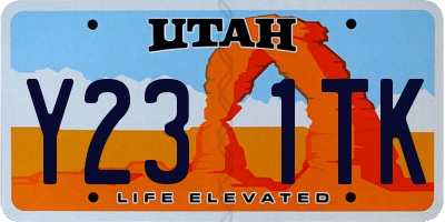 UT license plate Y231TK