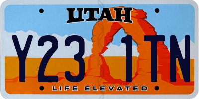 UT license plate Y231TN