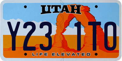 UT license plate Y231TO