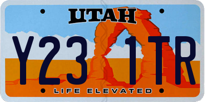 UT license plate Y231TR
