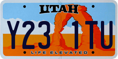 UT license plate Y231TU