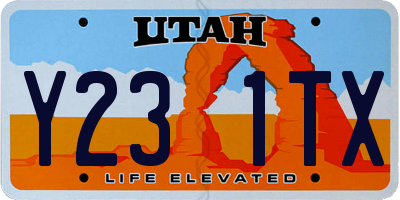 UT license plate Y231TX