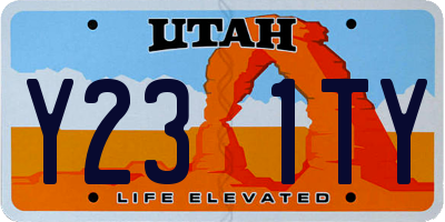 UT license plate Y231TY