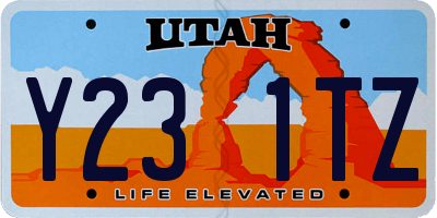 UT license plate Y231TZ