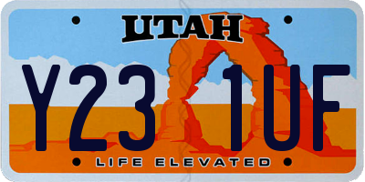 UT license plate Y231UF
