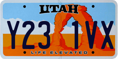 UT license plate Y231VX