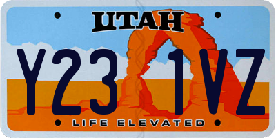UT license plate Y231VZ