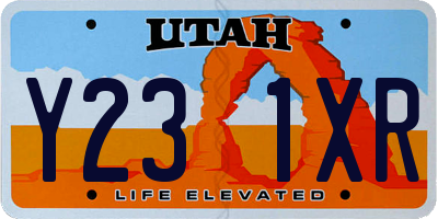 UT license plate Y231XR