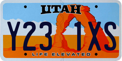 UT license plate Y231XS
