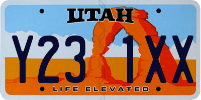 UT license plate Y231XX