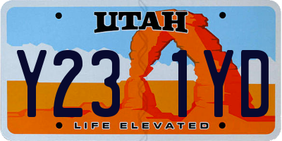 UT license plate Y231YD