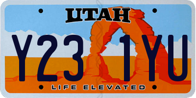 UT license plate Y231YU