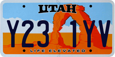 UT license plate Y231YV