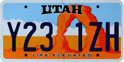 UT license plate Y231ZH