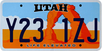 UT license plate Y231ZJ