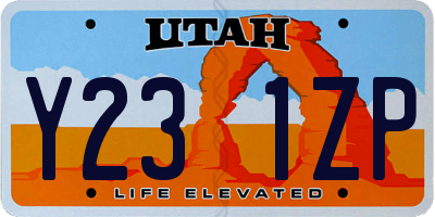 UT license plate Y231ZP