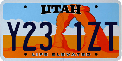 UT license plate Y231ZT
