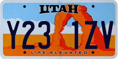 UT license plate Y231ZV