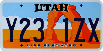UT license plate Y231ZX