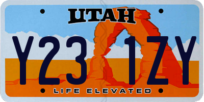 UT license plate Y231ZY