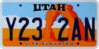 UT license plate Y232AN