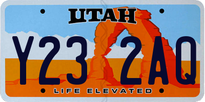 UT license plate Y232AQ