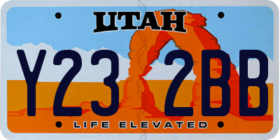 UT license plate Y232BB