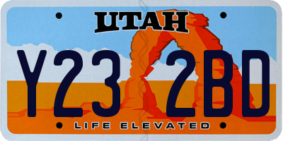 UT license plate Y232BD