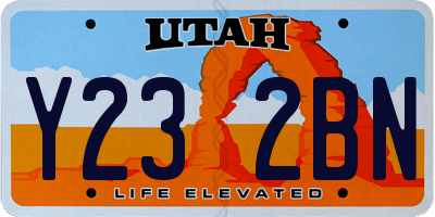 UT license plate Y232BN