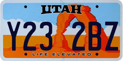 UT license plate Y232BZ