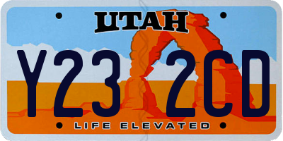 UT license plate Y232CD