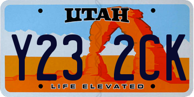 UT license plate Y232CK