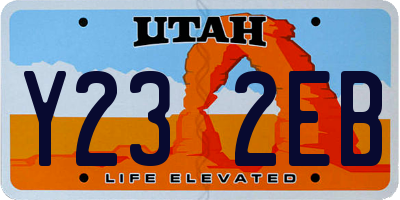 UT license plate Y232EB
