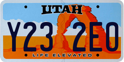 UT license plate Y232EO