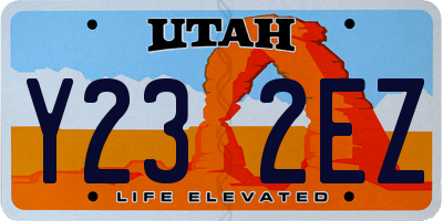 UT license plate Y232EZ