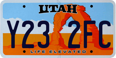 UT license plate Y232FC